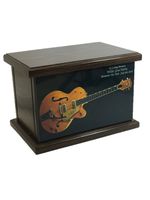 Cremation Urn, Wood funeral Urn, Guitar Wooden Urn with custom personalization