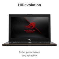 Gaming Laptop Computer, HIDevolution ASUS ROG Zephyrus M GM501GS 15.6" FHD 144Hz, 2.2 GHz i7-8750H, GTX 1070, 16GB DDR4/2666MHz RAM, PCIe 256GB SSD + 1TB SSHD, Authorized Performance Upgrades & Warran