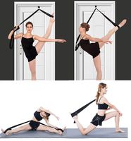 Leg Stretcher, Door Flexibility & Stretching Leg Strap - Great for Ballet Cheer Dance Gymnastics or ANY Sport Leg Stretcher Door Flexibility Trainer Premium stretching equipment (black)