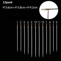 One Second-Needles Self Threading Needles Hand Sewing Repair Cloth Needles,Elderly,Blind, Sewing Needle(Pack of 12pack)