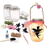 Alritz Fairy Lantern Craft Kit for Kids, DIY FairyJar Night Lights Craft Projects Party Centerpiece Birthday Gift for Girls