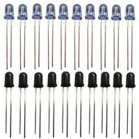ELEDIY 10 Pairs Super-Bright 5mm IR LED and IR Receiver Diode - 940nm