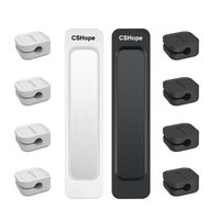 CSHope Magnetic Cable Holder Multipurpose Cable Clips Organizer Cord Management for All Wires(2 Pack, Black and White)