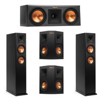 Klipsch 5.0 System with 2 RP-250F Tower Speakers, 1 RP-250C Center Speaker, 2 Klipsch RP-240S Surround Speaker + AudioQuest Bundle