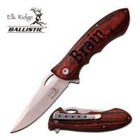Elk Ridge Personalized Free Engraving - Quality Pocket Knife ... (.Silver)