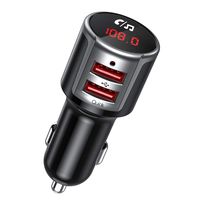 VicTsing QC3.0 Car Bluetooth FM Transmitter, Wireless Bluetooth FM Radio Adapter Music Player Car Kit with Hands Free Calls, Voice Navigation and 2 USB Ports Support USB Flash Drive