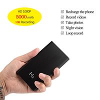 KAMRE HD 1080P 5000mAh Portable Hidden Power Bank Camera Nanny Cam, 10 Hours Continuous Video Recording, Perfect Mini Security Spy Camera for Home and Office and Outdoor, No WiFi Function