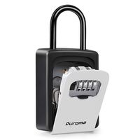 Puroma Key Lock Box for House Keys, Realtor's Waterproof Combination Lockbox Portable Resettable Wall Mounted & Hanging Key Safe Lock Box