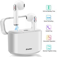 Wireless Earbuds Stereo Bluetooth Headphones with Charging Case Mini in-Ear Earphones Built-in Mic Noise Canceling Sweatproof Sports Wireless Headphone Bluetooth Earbud