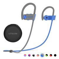 Bluetooth Headphones, LETSCOM Wireless Earbuds IPX7 Waterproof Noise Cancelling Headsets, Richer Bass & HiFi Stereo Sports Earphones 8 Hours Playtime Running Headphones with Travel Case