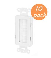 Tricom Quickport Decora Wall Brush Keystone Insert (10 Pack, Brush)