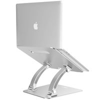 Nulaxy Laptop Stand, Ergonomic Adjustable Laptop Riser Computer Laptop Stand Compatible with MacBook, Air, Pro, Dell XPS, Samsung, Lenovo, Alienware All Laptops 10-17.3", Supports Up to 44 Lbs -Silver