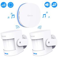 Govee Motion Sensor Alarm, Motion Detector with 36 Tunes and 5 Adjustable Volumes, Door Sensor for Home Security with LED Indicators, 2 PIR Motion Sensors and 1 Plug-in Receiver