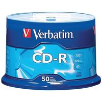 Esaska(TM) BRAND NEW - Verbatim 94691 700mb 80-minute 52x Cd-rs (50-ct Spindle)