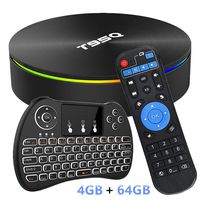 Android 8.1 TV Box, WISEWO T95Q Amlogic S905X2 4GB RAM 64GB ROM Smart Set Top Box Quad-Core Cortex-A53 Support 4K Ultra HD H.265 Dual Band WiFi BT 4.1 with Wireless Mini Keyboard (Backlit)