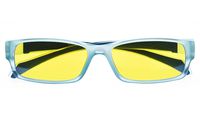 Blue Light Blocking,UV Protection,Reduce Eyestrain,Computer Gaming IPAD Reading Glasses for Men and Women(Blue/Blue Arm,Yellow Tinted Lens) +1.5