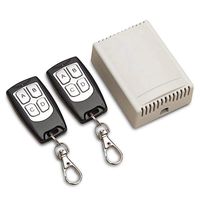 Paddsun 315Mhz Wireless RF Switch DC 12V 4CH Channel Wireless Remote Control Switch, DC12V Relay Receiver Module, Transmitter Toggle Switch RF Relay (2 Transmitter + 1 Receiver)