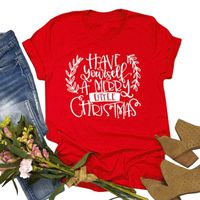 Winsummer Christmas Movie T-Shirt Women Christmas Shirt Funny Cute Graphic T-Shirt Short Sleeve Tees Tops T Shirt