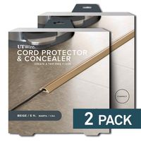 UT Wire UTW-CPM5-BG Compact Cord Protector with Single Channel, 5', Beige - (2 Pack)