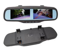 800x480 HD Dual Screen Mirror Monitor, 4.3" Rearview Backup TFT LCD Display 4-Channel Video Input for Car Rear Front Side View Cameras