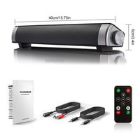 [New 2019 Upgraded] Sound Bar Wired and Wireless Bluetooth Home Theater TV Stereo Speaker with Remote Control,TF Card-Surround SoundBar TV/Cellphone/Tablet,2x5W Compact Sound Bar 2.0 Channel