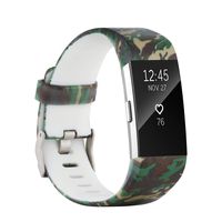 honecumi Colorful Watch Band Replacement for Fitbit Charge 2 Wrist Strap for Men & Women Quick Release Strap Band Compatible with Fitbit Charge 2 Smart Watch-Small Size -camo
