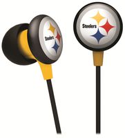 iHip NFF10200PS NFL Pittsburgh Steelers Mini Ear Buds- Black/Yellow