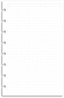 Eleven Discs Junior Dot Grid Sheets, Premium Heavyweight Discbound Notebook Paper Refills Punched for Circa, Arc, TUL (50 Sheets)