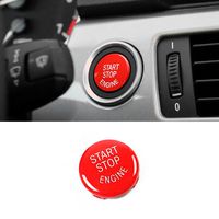 Jaronx Sports Red Start Stop Button For BMW (1 3 5 6 X1 X3 X5 X6 Series,E81 E90 E91 E60 E63 E84 E83 E70 E71),Engine Switch Power Ignition Start Stop Button Replacement
