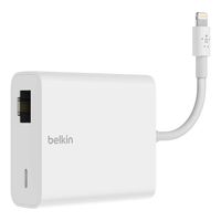 Belkin Ethernet + Power Adapter with Lightning Connector (Mfi-Certified Lightning to Ethernet Adapter for iPad POS Systems)