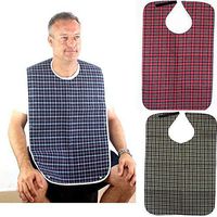 3Pcs Generic Large Size Waterproof Adult Bib Mealtime Clothing Protector 38cm (15") x 76cm (30") Random Colours (3 Color)