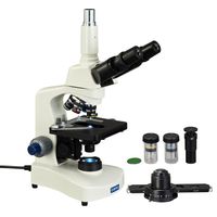 OMAX 40X-2500X Phase Contrast and Darkfield LED Trinocular Compound Siedentopf Microscope