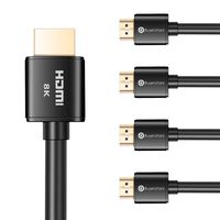 Buyer's Point Ultra High Speed HDMI 2.1 Cable CL3 Rated Dynamic HDR 1.8M(6ft) 8K 120Hz, 48Gbps, Dolby Vision, eARC Compatible with Apple TV, Nintendo Switch, Roku, Xbox, PS4,(Black CL3 Rated, 5 Pack)