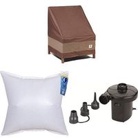Duck Covers Ultimate Patio Chair Cover, 36-Inch with Duck Dome Airbag, 36"L x 36"W and Duck Dome Airbags Electric Air Pump