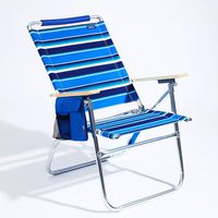 Copa Big Tycoon 4-Position Aluminum Beach Chair, Blue Stripe