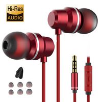Earbuds Ear Buds in Ear Headphones Wired Earphones with Microphone Mic Stereo and Waterproof Wired Earphone Compatible with iPhone Mp3 Players Tablet Laptop 3.5mm[2020 New Model]