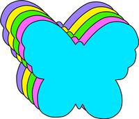 3" Butterfly Assorted Color Creative Cut-Outs, 31 Cut-Outs in a Pack for Spring, Summer Classroom Garden Kids' School Craft Projects
