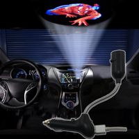 Spoya 3D Crawl Spiderman USB Car dome ceiling CREE LED cigarette lighter logo laser projector light lamp
