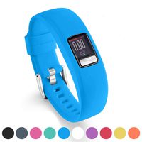 Watbro Bands for Garmin Vivofit 4, Smooth Silicone Replacement Wristbands for Garmin Vivofit 4 Activity Tracker, with Secure Metal Watch Clasp Buckle Straps Women Men Large Small