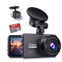 Carigogo Dash Cams for Cars Front and Rear FHD 1080P Dashcam, Dual Dash Cam with F1.8 Night Vision 170°Wide Angle Dashcams for Cars, Loop Recording, G-Sensor, Parking Monitor, WDR(SD Card Included)