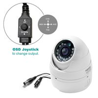 Gawker 1000TVL Sony IMX238 1.3MP Sensor Turret Dome 4in1 CCTV Camera with Junction Box, IP66 Weather Proof, 2.8mm Wide Angle Lens, IR Smart no Ghost Image, DC12V, Security System Kit