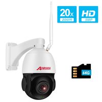 【With Audio】5MP Wireless Indoor Outdoor PTZ Home Security HD Camera with 20X Optical Zoom,WiFi Surveillance Dome Camera Built-in 64GB Micro SD Card, IP66 Waterproof,Remote Access,355°Pan 90°Tilt ANRAN