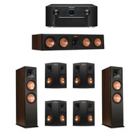 Klipsch 7.0 Walnut System with 2 RP-280F Tower Speakers, 1 RP-450C Center Speaker, 4 Klipsch RP-240S Ebony Surround Speakers, 1 Marantz SR7011 A/V Receiver