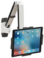 Displays2go, Extendable Wall Mounted Tablet Mount, Aluminum Construction - White, Black (IPROFLXWDA)