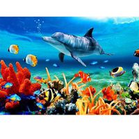 Toosvan DIY 5D Diamond Painting by Number Kits, Rhinestone Embroidery Drill Cross Stitch Kit Crystals Diamond Painting Pictures Kit Canvas Arts Craft Supply Wall Decor DIY Gift (B)