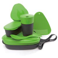 Light My Fire 8-Piece BPA-Free Meal Kit 2.0 with Plate, Bowl, Cup, Cutting Board, Spork and More, Green