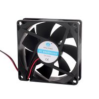 uxcell DC 24V 80mm x 80mm x 25mm 7 Vanes Square Cooling Cooler Fan w Metal Finger Guard