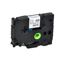 GREENCYCLE 1 Pack Heat-Shrink Tube Label Tape Compatible for Brother HSe-211 HSe211 HS211 HS-211 HS HSe 211 Black on White 0.23 inches(5.8mm) for Label Maker PT-E300 PT-E500 PT-E550W PT-P750WVP