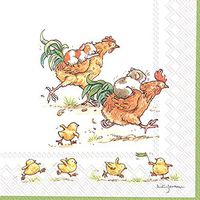 Celebrate the Home Silly 3-Ply Paper Luncheon Napkins, Run Rooster Run, 20-Count