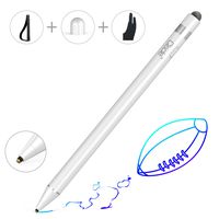 CISCLE Stylus Pens for Touch Screens, 2 in 1 High Sensitive Rechargeable Active Stylus Tip, 5 Mins Auto-Off Smart Digital Pencil Compatible for Apple iPad, iPhone, Android Tablets-White